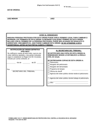 Formulario 10.01-T Orden Modificada De Proteccion Civil Contra La Violencia En El Noviazgo (R.c. 3113.31) - Ohio (Spanish), Page 5