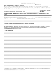 Formulario 10.01-J Acuerdo De Consentimiento Y Orden De Proteccion Civil Contra La Violencia Domestica (R.c. 3113.31) - Ohio (Spanish), Page 2