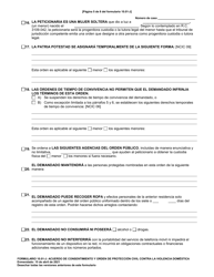 Formulario 10.01-J Acuerdo De Consentimiento Y Orden De Proteccion Civil Contra La Violencia Domestica (R.c. 3113.31) - Ohio (Spanish), Page 5