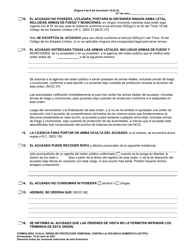 Formulario 10.02-A Orden De Proteccion Temporal Contra La Violencia Domestica (Dvtpo) (R.c. 2919.26) - Ohio (Spanish), Page 4