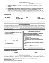 Formulario 10.02-A Orden De Proteccion Temporal Contra La Violencia Domestica (Dvtpo) (R.c. 2919.26) - Ohio (Spanish), Page 5