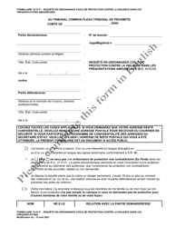 Form 10.01-P Petition for Dating Violence Civil Protection Order - Ohio (French)