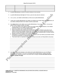 Form 10.01-P Petition for Dating Violence Civil Protection Order - Ohio (French), Page 2