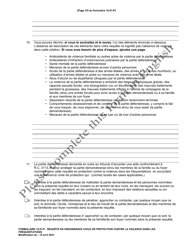 Form 10.01-P Petition for Dating Violence Civil Protection Order - Ohio (French), Page 3