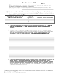 Formulario 10.05-B Solicitud De Orden De Proteccion Civil De Menores U Orden De Proteccipon Civil De Menores Contra La Violencia Domestica (R.c. 2151.34 Y 3113.31) - Ohio (Spanish), Page 2