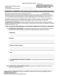 Formulario 10.05-C Orden De Proteccion Civil De Menores U Orden De Proteccion Civil De Menores Contra La Violencia Domestica Ex Parte (R.c. 2151.34 O 3113.31) - Ohio (Spanish), Page 2