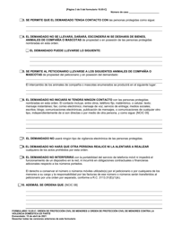 Formulario 10.05-C Orden De Proteccion Civil De Menores U Orden De Proteccion Civil De Menores Contra La Violencia Domestica Ex Parte (R.c. 2151.34 O 3113.31) - Ohio (Spanish), Page 3