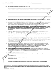 Form 10.05-C Juvenile Civil Protection Order or Juvenile Domestic Violence Civil Protection Order Ex Parte - Ohio (French), Page 4