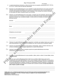Form 10.05-B Petition for Juvenile Civil Protection Order or Juvenile Domestic Violence Civil Protection Order (R.c. 2151.34 and 3113.31) - Ohio (French), Page 3