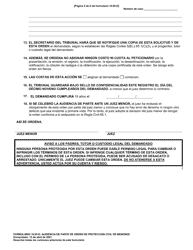 Formulario 10.05-D Audiencia De Parte De Orden De Proteccion Civil De Menores - Ohio (Spanish), Page 5
