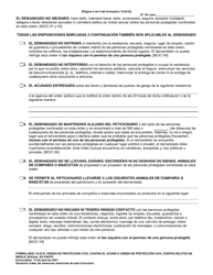Formulario 10.03-E Orden De Proteccion Civil Contra El Acoso U Orden De Proteccion Civil Contra Delitos De Indole Sexual Ex Parte - Ohio (Spanish), Page 3