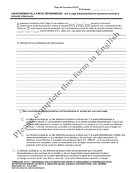 Form 10.03-F Civil Stalking Protection Order or Civil Sexually Oriented Offense Protection Order Full Hearing - Ohio (French), Page 2