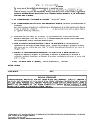 Formulario 10.03-F Audiencia De Parte De Orden De Proteccion Civil Contra El Acoso U Orden De Proteccion Civil Contra Delitos De Indole Sexual - Ohio (Spanish), Page 5