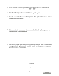 Form SA:3.1 Certificate of Accommodations - Ohio, Page 2