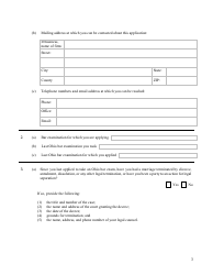 Re-examination Character Questionnaire - Ohio, Page 3