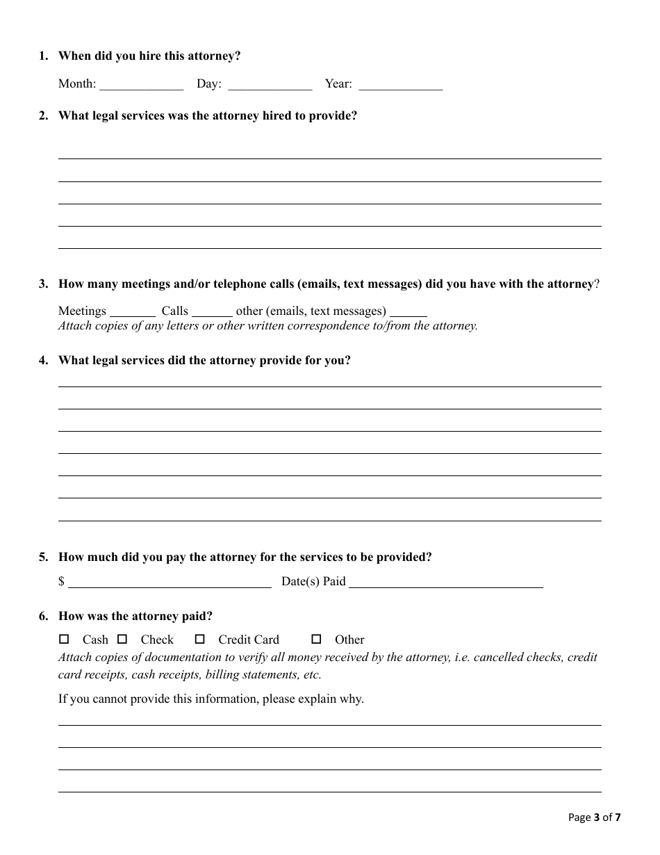 Application for Reimbursement - Lawyers Fund for Client Protection - Ohio, Page 3