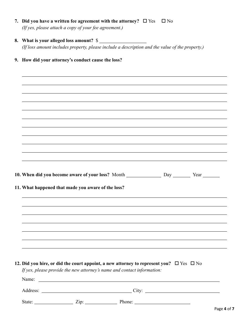 Application for Reimbursement - Lawyers Fund for Client Protection - Ohio, Page 4