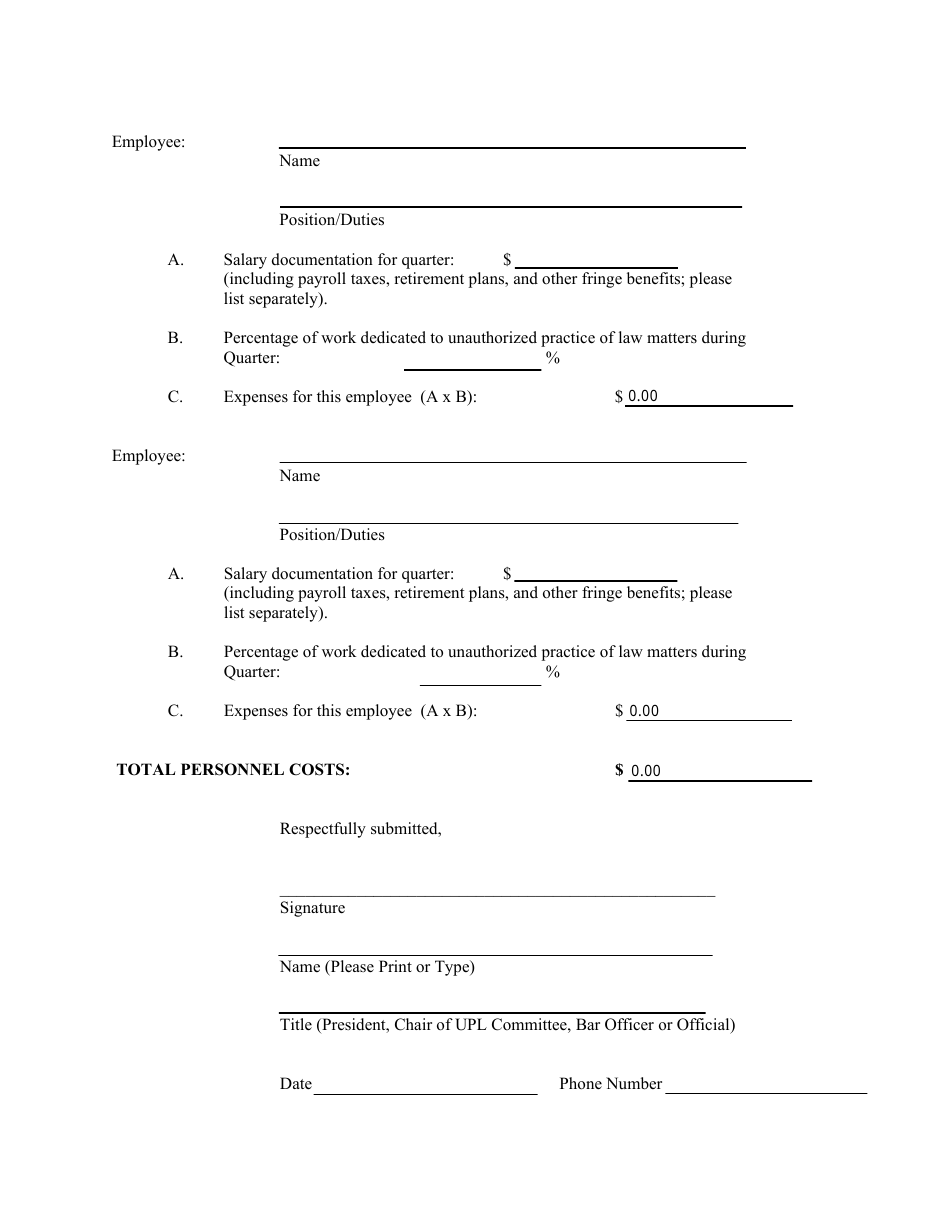 Certification of Personnel Expenses for Reimbursement Under Gov. Bar R. VII, 5(C) - Third Quarter - Ohio, Page 2