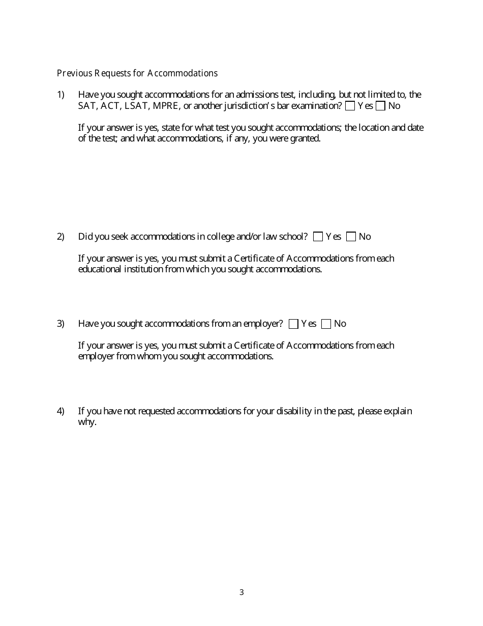 Form SA:4.0 Statement of Applicant - Ohio, Page 3