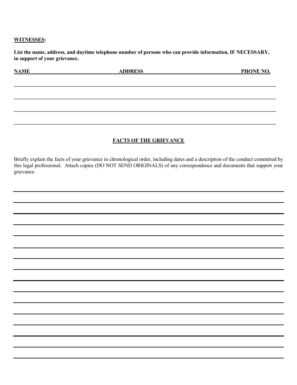 Grievance Form - Office of Disciplinary Counsel - Ohio, Page 3