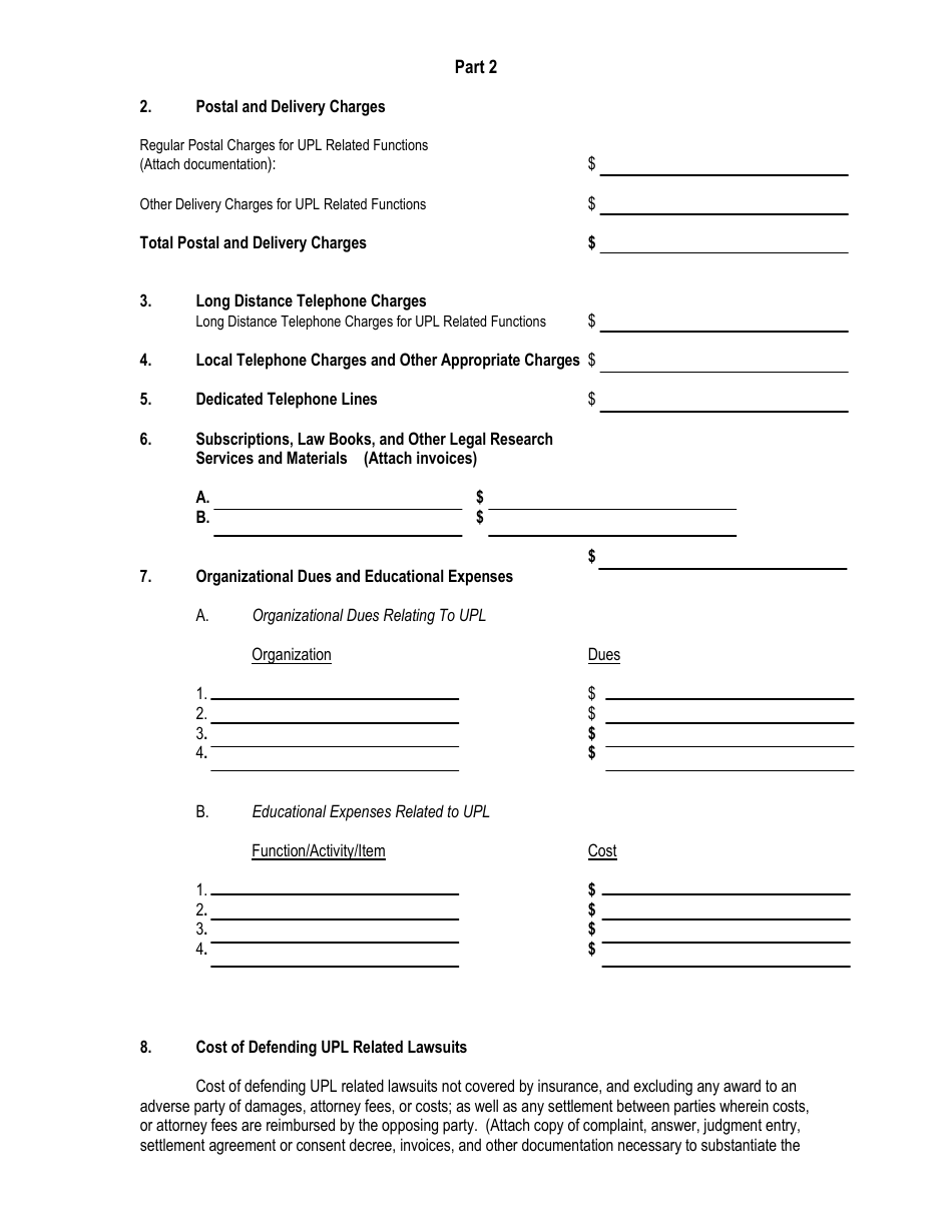 Certification of Annual Expenses for Reimbursement to a Upl Committee and Fourth Quarter Personnel Costs Per Gov.bar R. VII, Under Gov.bar R. VII, 5(C) - Ohio, Page 4