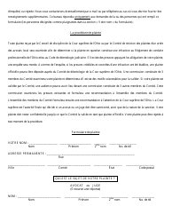 Grievance Form - Ohio (French), Page 2