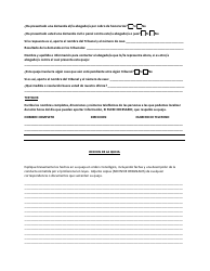 Formulario De La Queja - Ohio (Spanish), Page 4