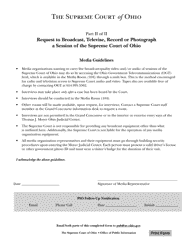 Request to Broadcast, Televise, Record, or Photograph a Session of the Supreme Court of Ohio - Ohio, Page 2
