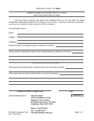 Document preview: Americans With Disabilities Act (Ada) Written Grievance Form - Ohio