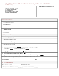 CCLE Form 26 Request for Credit for Teaching at an Approved Judicial College Activity - Ohio