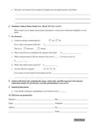 Lawyer Referral and Information Services Provider Registration Form - Ohio, Page 4