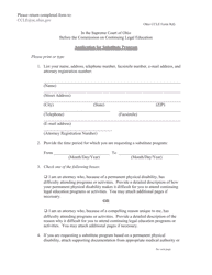 Document preview: CCLE Form 9(D) Application for Substitute Program - Ohio