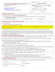 CCLE Form 31 Judicial College Request for Accreditation - Ohio