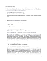Application for Reaccreditation as a Certifying Agency for Attorneys as Specialists in Ohio - Ohio, Page 2