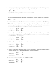 Application for Reaccreditation as a Certifying Agency for Attorneys as Specialists in Ohio - Ohio, Page 3