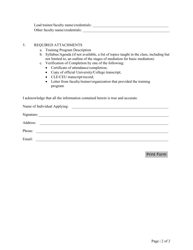 Application for Participant Approval - Ohio, Page 2