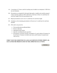 CIE Form 7 Credit Request for Teaching at an Approved Cie Activity - Ohio, Page 2