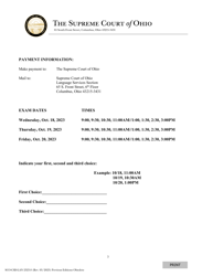 Form SCO-CSD-LAN2323.0 Application for Oral Examination - Ohio, Page 3