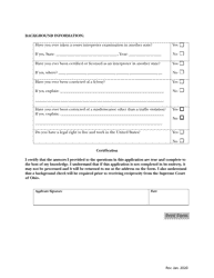 Reciprocity for Court Interpreter Certification - Ohio, Page 3