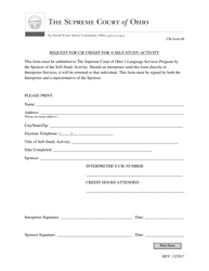 Document preview: CIE Form 8 Request for Cie Credit for a Self-study Activity - Ohio
