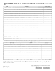 Form OPD-1031 Application for Attorney Fees for Court Appointed Attorneys - Ohio, Page 3