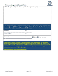 Telework Assignment Request Form - City of Dallas, Texas, Page 3
