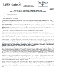 Lead-Safe Homeowner Application - City of Fort Worth, Texas (English/Spanish), Page 10