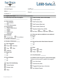 Lead-Safe Homeowner Application - City of Fort Worth, Texas (English/Spanish), Page 13