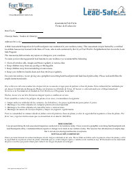 Lead-Safe Homeowner Application - City of Fort Worth, Texas (English/Spanish), Page 8