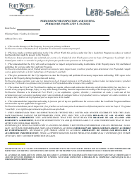 Lead-Safe Homeowner Application - City of Fort Worth, Texas (English/Spanish), Page 9