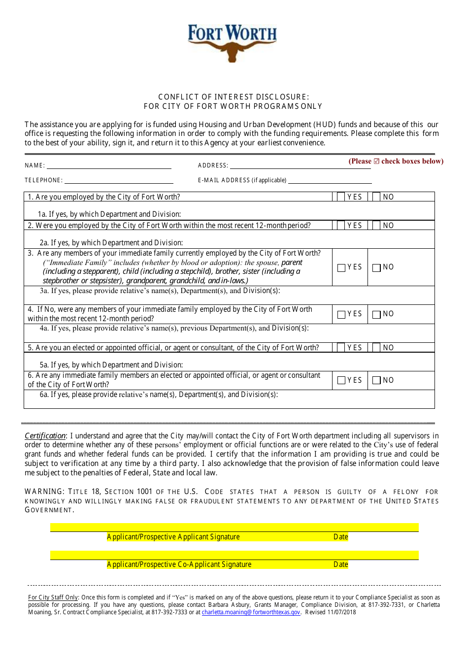 Homebuyer Assistance Program Application - City of Fort Worth, Texas, Page 4