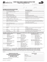 Benefit Election Change Form - Miami-Dade County, Florida, Page 3