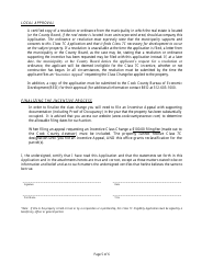 Class 7c Eligibility Application - Cook County, Illinois, Page 5