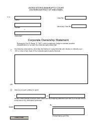 Document preview: Corporate Ownership Statement - Adversary Case - Wisconsin
